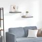 Preview: ARDEBO.de - Schweberegale 2 Stk. Hochglanz-Grau 40x23,5x3,8 cm MDF