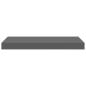 Preview: Schweberegal Hochglanz-Grau 50x23,5x3,8 cm MDF