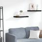 Preview: ARDEBO.de - Schweberegal Schwarz 50x23,5x3,8 cm MDF