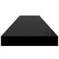 Preview: Schweberegal Schwarz 120x23,5x3,8 cm MDF