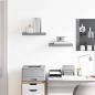 Preview: Schwebende Wandregale 2 Stk. Grau 40x23,5x3,8cm MDF