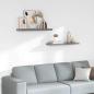 Preview: ARDEBO.de - Schweberegale 2 Stk. Grau 80x23,5x3,8 cm MDF