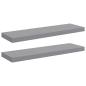 Preview: Schweberegale 2 Stk. Grau 80x23,5x3,8 cm MDF