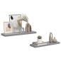 Preview: Schweberegale 2 Stk. Grau 80x23,5x3,8 cm MDF