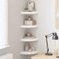 Preview: ARDEBO.de - Eck-Schweberegale 4 Stk. Wei? 25x25x3,8 cm MDF