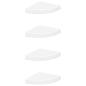 Preview: Eck-Schweberegale 4 Stk. Wei? 25x25x3,8 cm MDF