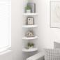 Preview: Eck-Schweberegale 4 Stk. Wei? 25x25x3,8 cm MDF