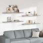 Preview: ARDEBO.de - Schweberegale 4 Stk. Betongrau 120x23,5x3,8 cm MDF