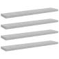 Preview: Schweberegale 4 Stk. Betongrau 120x23,5x3,8 cm MDF
