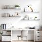 Preview: Schweberegale 4 Stk. Betongrau 120x23,5x3,8 cm MDF
