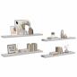 Preview: Schweberegale 4 Stk. Betongrau 120x23,5x3,8 cm MDF