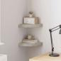 Preview: ARDEBO.de - Eck-Schweberegale 2 Stk. Betongrau 25x25x3,8 cm MDF