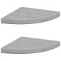 Preview: Eck-Schweberegale 2 Stk. Betongrau 35x35x3,8 cm MDF
