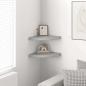 Preview: Eck-Schweberegale 2 Stk. Betongrau 35x35x3,8 cm MDF