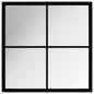 Preview: Wandspiegel Schwarz 40x40 cm Metall