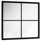 Preview: Wandspiegel Schwarz 40x40 cm Metall