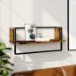 Preview: ARDEBO.de - Wandregal mit Stange R?uchereiche 65x25x30 cm