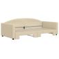Preview: Tagesbett Ausziehbar Creme 100x200 cm Stoff