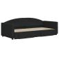 Preview: Tagesbett Ausziehbar mit Schubladen Schwarz 90x200 cm Stoff