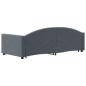 Preview: Tagesbett Ausziehbar mit Schubladen Dunkelgrau 90x190 cm Samt