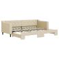 Preview: Tagesbett Ausziehbar Creme 80x200 cm Stoff