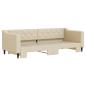 Preview: Tagesbett Ausziehbar Creme 80x200 cm Stoff