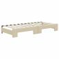 Preview: Tagesbett Ausziehbar Creme 80x200 cm Stoff