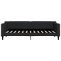 Preview: Tagesbett Ausziehbar mit Schubladen Schwarz 80x200 cm Stoff