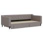 Preview: Tagesbett Ausziehbar mit Schubladen Taupe 90x200 cm Stoff