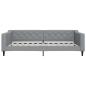 Preview: Tagesbett Ausziehbar mit Schubladen Hellgrau 100x200 cm Stoff