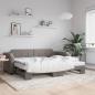 Preview: ARDEBO.de - Tagesbett Ausziehbar Taupe 80x200 cm Stoff