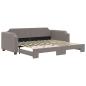 Preview: Tagesbett Ausziehbar Taupe 80x200 cm Stoff