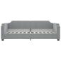 Preview: Tagesbett Ausziehbar Hellgrau 100x200 cm Stoff