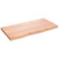 Preview: Tischplatte Hellbraun 80x40x(2-4) cm Massivholz Eiche Behandelt