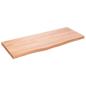 Preview: Tischplatte Hellbraun 100x40x(2-4)cm Massivholz Eiche Behandelt