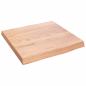 Preview: Tischplatte 40x40x(2-4) cm Massivholz Behandelt Baumkante