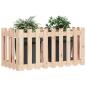 Preview: Hochbeet Lattenzaun-Design 100x50x70 cm Massivholz Kiefer