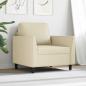 Preview: Sessel Creme 60 cm Kunstleder