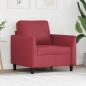 Preview: ARDEBO.de - Sessel Weinrot 60 cm Kunstleder