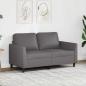 Preview: ARDEBO.de - 2-Sitzer-Sofa Grau 120 cm Kunstleder