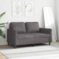 Preview: 2-Sitzer-Sofa Grau 120 cm Kunstleder