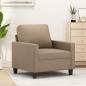 Preview: ARDEBO.de - Sessel Cappuccino-Braun 60 cm Kunstleder