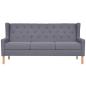 Preview: 2-tlg. Sofa-Set Stoff Grau