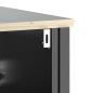 Preview: 2-tlg. Badmöbel-Set BERG Schwarz Massivholz Kiefer