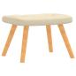 Preview: Relaxsessel mit Hocker Creme Stoff