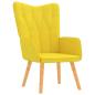 Preview: Relaxsessel mit Hocker Senfgelb Stoff