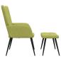 Preview: Relaxsessel mit Hocker Grün Stoff