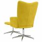 Preview: Relaxsessel mit Hocker Senfgelb Samt