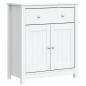 Preview: Badschrank BERG Weiß 69,5x34x80 cm Massivholz Kiefer