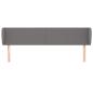 Preview: Kopfteil mit Ohren Dunkelgrau 163x16x78/88 cm Stoff
